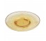 SERVING BOWL-Round Amber Etched Glass