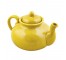 TEA POT-YELLOW CERAMIC W/LID