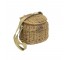 FISH BASKET-Vintage Natural Wicker W/Shoulder Strap & Metal Clasp