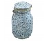 CANISTER-Large Blue & White Spatter