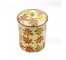 CANISTER-CER-LEAVES-W/LID-MED