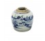 GINGER JAR-Blue & White Village Scene