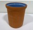 TERRACOTTA POT-W/Duck Crest & Blue Interior