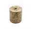 STORAGE JAR-BEIGE GRANITE W/LD