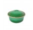 (25480058)POT w|LID-Vintage Ombre Green Enamelware
