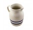 PITCHER-2QT NAT W/BLUE STRIPE