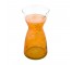 PITCHER-Clear & Orange Glass W/Gold Beading Design