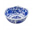 Bowl-Blue & White Oriental Ceramic W/Scalloped Edge