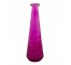 Vase-Pink Cone Shape W/Lipped Edge