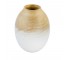 Vase-Wood W/White Painted Bottom