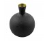 VASE-Black Hammered Metal W/Gold Interior