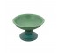 DESSERT BOWL-Green Bowl W/Blue Pedestal Base