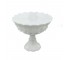 COMPOTE-Milk Glass W/Pedestal Base/Relief Grape Bunch Design