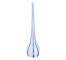 BOTTLE-Tall Narrow Neck White W/Blue Vertical Stripes