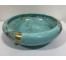 ASH TRAY-MCM Ceramic Turquoise W/Gold Accents