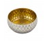 Bowl-silver tone embossed prin