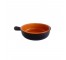 (26030010)PAN-Glazed Terracotta-Brown Exterior w|Orange Interior Small Pan