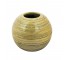 VASE-Round Carmel Color W/Black Horizontal Stripes