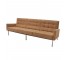 SOFA-Tan Wool-Tufted W/Metal Frame