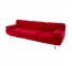 SOFA-RED WOOL STEEL LEGS