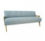 SOFA-75"-Blue/Blonde Wood