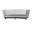 SOFA-WHITE VELVET-CURVED-BLACK