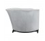 SOFA-WHITE VELVET-CURVED-BLACK