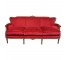 SOFA-Red Velvet Victorian W/Carved Wood Frame