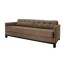 SOFA-BROWN LINEN-TUFTED SEAT &