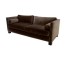 SOFA-BROWN VELVET-NAILHEADS