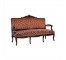 SOFA-MAUVE & TAN VELVET-WOOD F