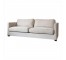 SOFA- LINEN W/ BLK FEET