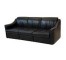 SOFA-BLACK LEATHER-SLOPE ARM-V