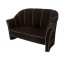 LOVESEAT-BLACK VELVET HOFFMANN