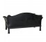 SOFA-Black Patent Tight Back W/Rolled Arm