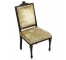 CHAIR-SIDE BEIGE VELVET W/BOWT