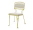 CHAIR-SIDE-YLW METAL-WHT-VINYL