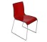 CHAIR-SIDE-RED ACRYLIC