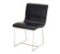 CHAIR-SIDE-BLK LEATHER-STEEL L