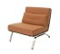 CHAIR-ARMLESS-ORANGE-LEATHER &