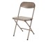 CHAIR-FOLDING-TAN METAL-BRN PA