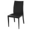 CHAIR-SIDE-BLACK LEATHER