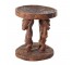 TABLE-AFRICAN 15"H DK WOOD