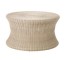 TABLE-SIDE-21"R-CREAM WICKER