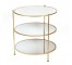 TABLE-SIDE-3 TIER GOLD-MIRRORE