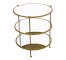 TABLE-SIDE-3 TIER GOLD-MIRRORE