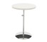 TABLE-SIDE-RD-PED-WHITE LAQU