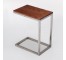 TABLE-SIDE-WALNUT TOP-SLV BASE