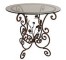 table ornate metal base flower