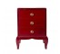 CABINET-RED 3DRAWER/BRASS HARD